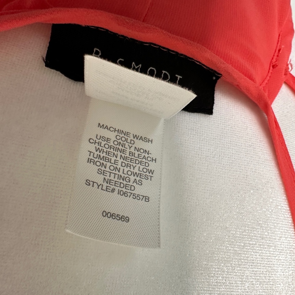 B. Smart Hi/Lo Chiffon Salmon-Colored Dress- Size 14 - Picture 15 of 15